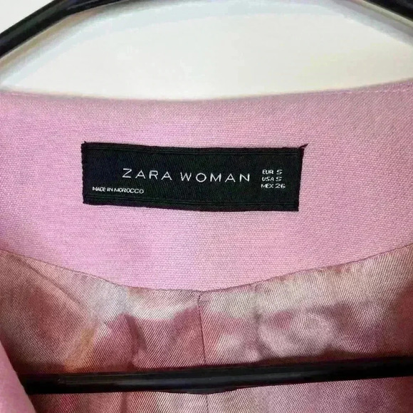 Zara Pink Bell Sleeve Zipper Jacket Size Small - Picture 6 of 10